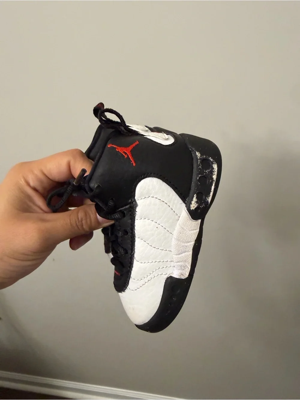 Jordan Baby Black & White Jumpman Walker Sneakers